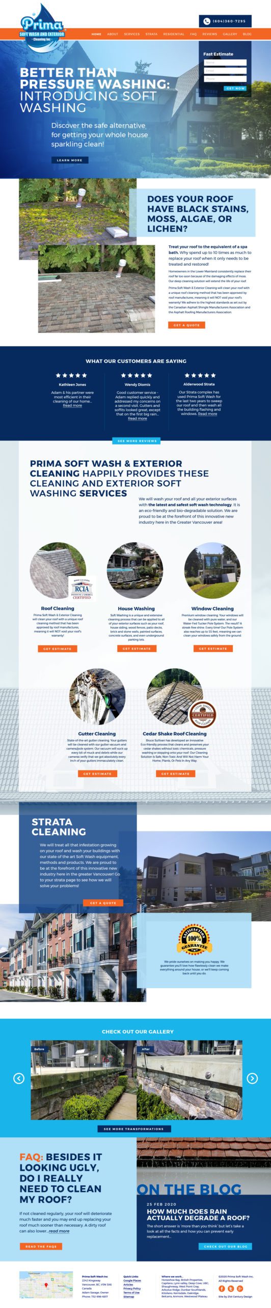 Pressure Washing Custom Website Design